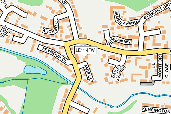 LE11 4FW map - OS OpenMap – Local (Ordnance Survey)