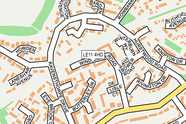 LE11 4HD map - OS OpenMap – Local (Ordnance Survey)