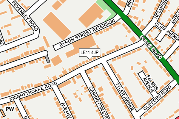 LE11 4JP map - OS OpenMap – Local (Ordnance Survey)
