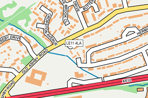 LE11 4LA map - OS OpenMap – Local (Ordnance Survey)