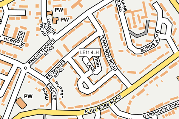 LE11 4LH map - OS OpenMap – Local (Ordnance Survey)
