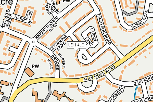 LE11 4LQ map - OS OpenMap – Local (Ordnance Survey)