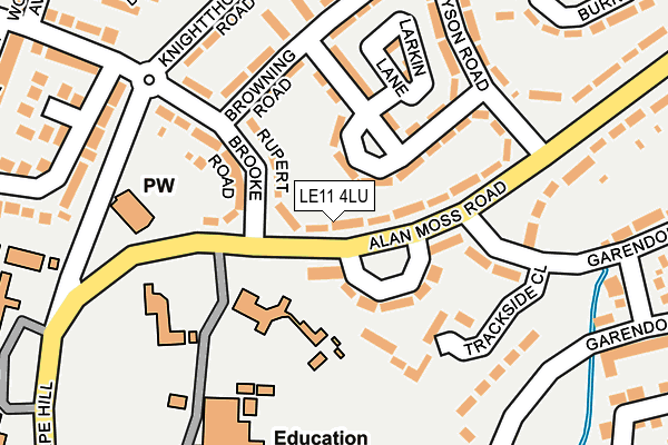 LE11 4LU map - OS OpenMap – Local (Ordnance Survey)