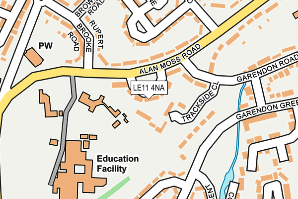 LE11 4NA map - OS OpenMap – Local (Ordnance Survey)