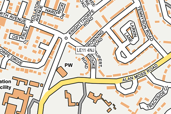 LE11 4NJ map - OS OpenMap – Local (Ordnance Survey)