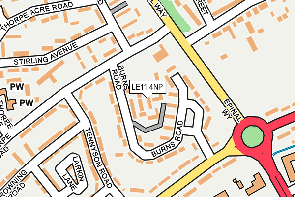 LE11 4NP map - OS OpenMap – Local (Ordnance Survey)