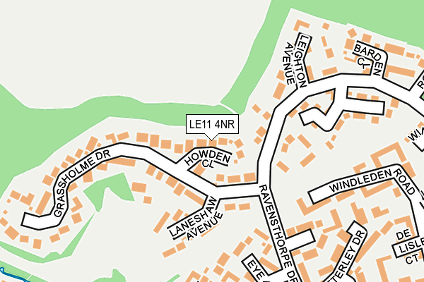 LE11 4NR map - OS OpenMap – Local (Ordnance Survey)