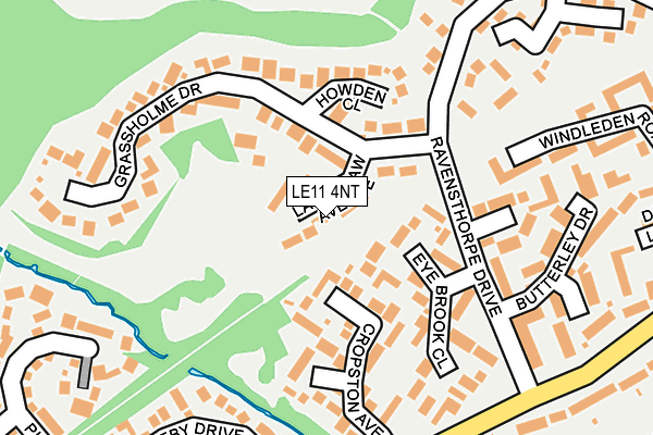 LE11 4NT map - OS OpenMap – Local (Ordnance Survey)