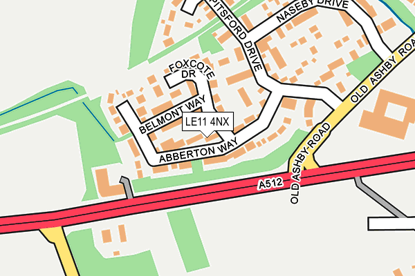 LE11 4NX map - OS OpenMap – Local (Ordnance Survey)