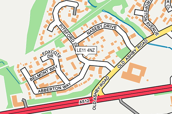 LE11 4NZ map - OS OpenMap – Local (Ordnance Survey)