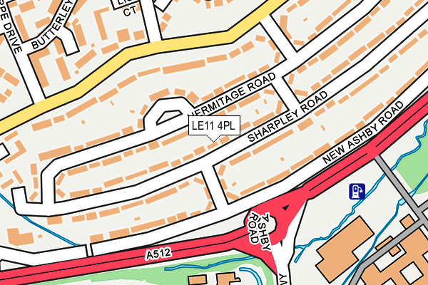 LE11 4PL map - OS OpenMap – Local (Ordnance Survey)