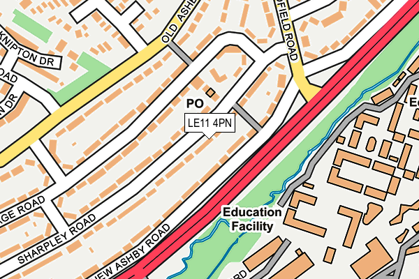 LE11 4PN map - OS OpenMap – Local (Ordnance Survey)