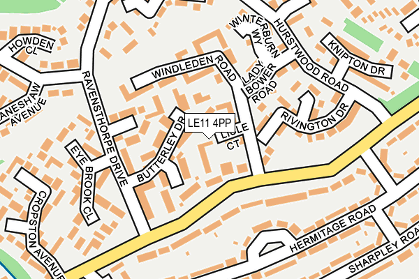 LE11 4PP map - OS OpenMap – Local (Ordnance Survey)