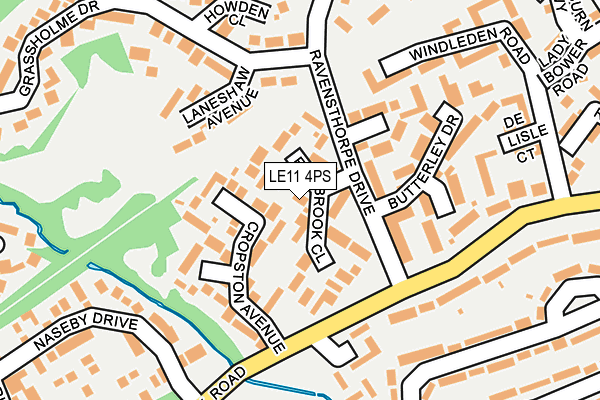 LE11 4PS map - OS OpenMap – Local (Ordnance Survey)