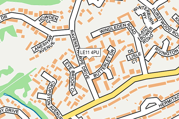 LE11 4PU map - OS OpenMap – Local (Ordnance Survey)