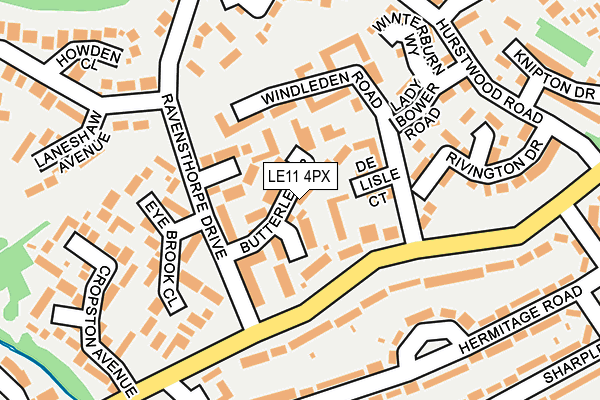 LE11 4PX map - OS OpenMap – Local (Ordnance Survey)