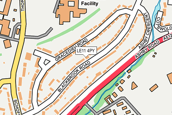 LE11 4PY map - OS OpenMap – Local (Ordnance Survey)