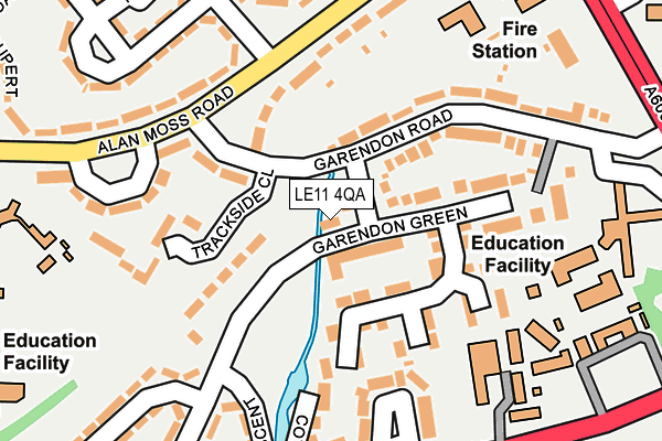LE11 4QA map - OS OpenMap – Local (Ordnance Survey)