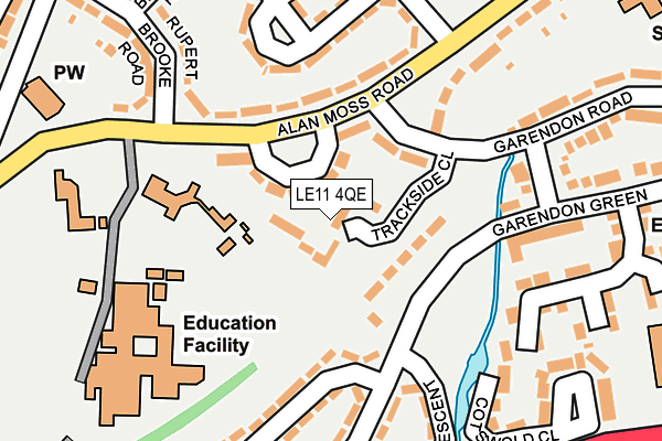 LE11 4QE map - OS OpenMap – Local (Ordnance Survey)