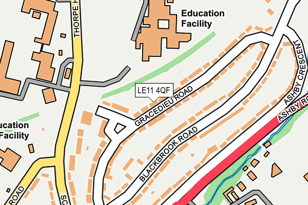 LE11 4QF map - OS OpenMap – Local (Ordnance Survey)