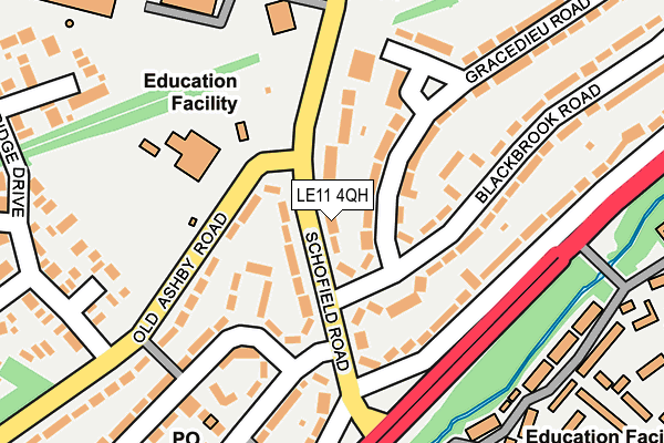 LE11 4QH map - OS OpenMap – Local (Ordnance Survey)