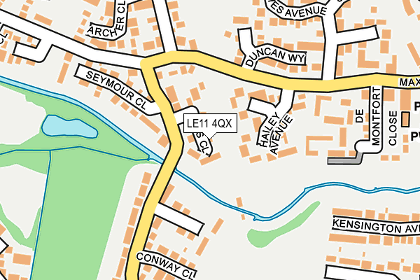 LE11 4QX map - OS OpenMap – Local (Ordnance Survey)