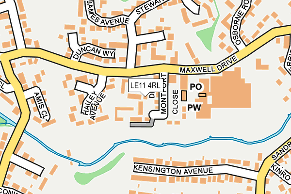 LE11 4RL map - OS OpenMap – Local (Ordnance Survey)