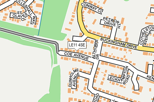 LE11 4SE map - OS OpenMap – Local (Ordnance Survey)