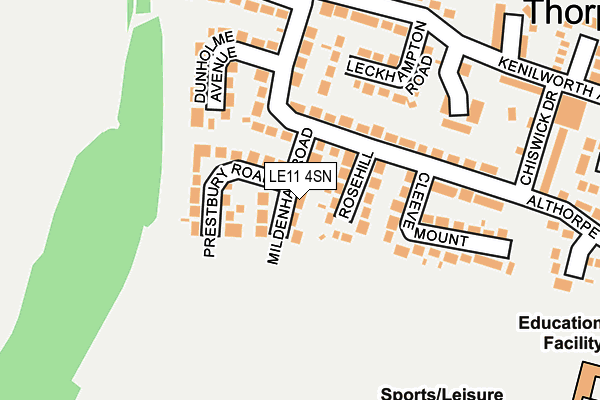 LE11 4SN map - OS OpenMap – Local (Ordnance Survey)