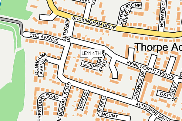 LE11 4TH map - OS OpenMap – Local (Ordnance Survey)