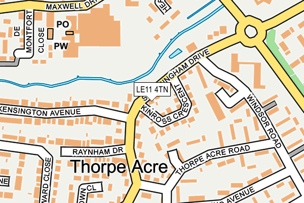 LE11 4TN map - OS OpenMap – Local (Ordnance Survey)