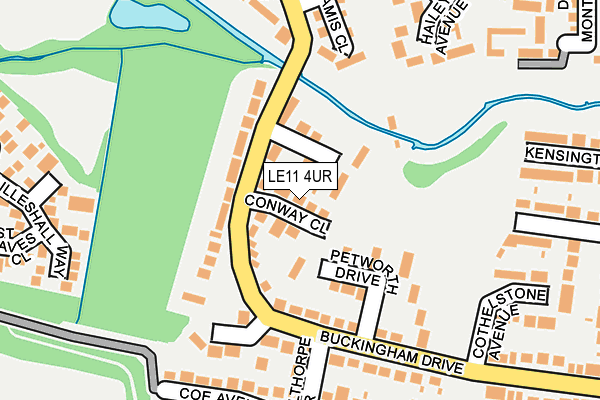 LE11 4UR map - OS OpenMap – Local (Ordnance Survey)