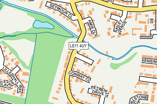 LE11 4UY map - OS OpenMap – Local (Ordnance Survey)