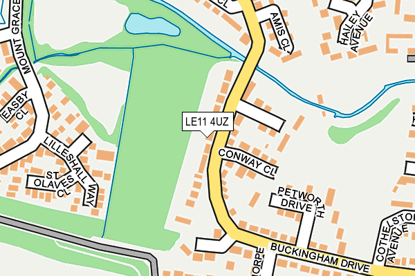 LE11 4UZ map - OS OpenMap – Local (Ordnance Survey)