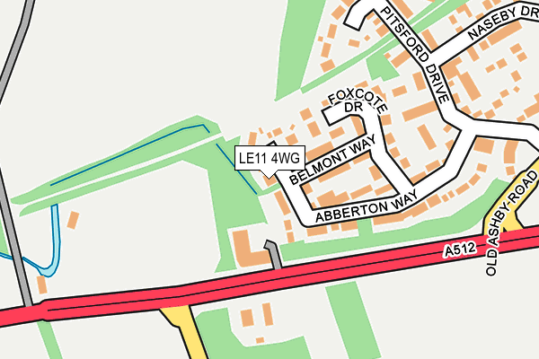 LE11 4WG map - OS OpenMap – Local (Ordnance Survey)