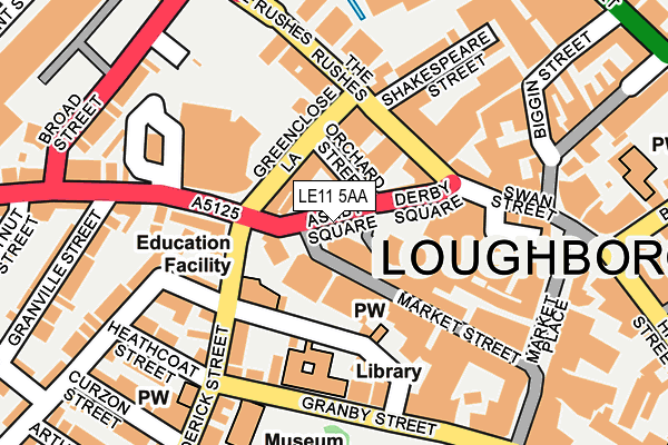 LE11 5AA map - OS OpenMap – Local (Ordnance Survey)