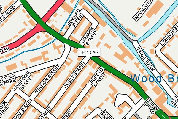 LE11 5AG map - OS OpenMap – Local (Ordnance Survey)