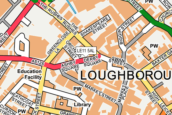 LE11 5AL map - OS OpenMap – Local (Ordnance Survey)