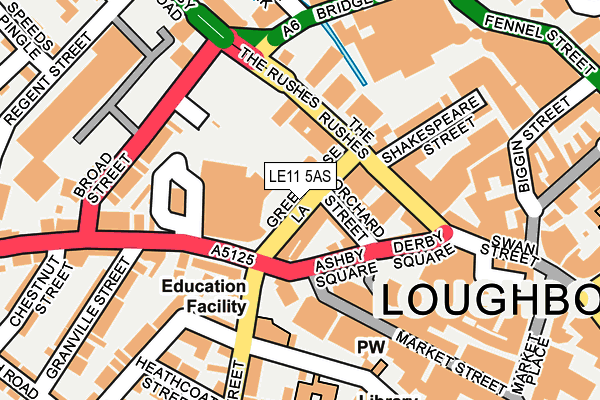 LE11 5AS map - OS OpenMap – Local (Ordnance Survey)