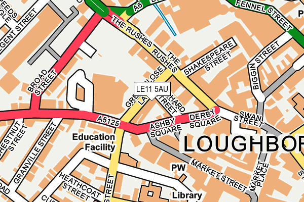 LE11 5AU map - OS OpenMap – Local (Ordnance Survey)