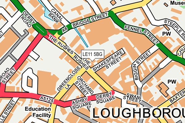 LE11 5BG map - OS OpenMap – Local (Ordnance Survey)