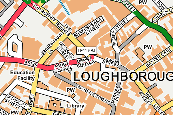 LE11 5BJ map - OS OpenMap – Local (Ordnance Survey)
