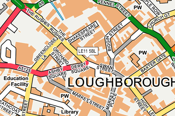 LE11 5BL map - OS OpenMap – Local (Ordnance Survey)