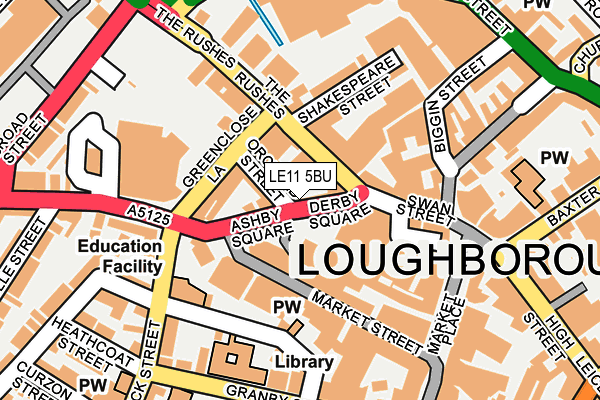 LE11 5BU map - OS OpenMap – Local (Ordnance Survey)