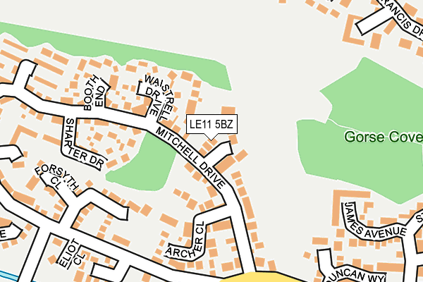 LE11 5BZ map - OS OpenMap – Local (Ordnance Survey)