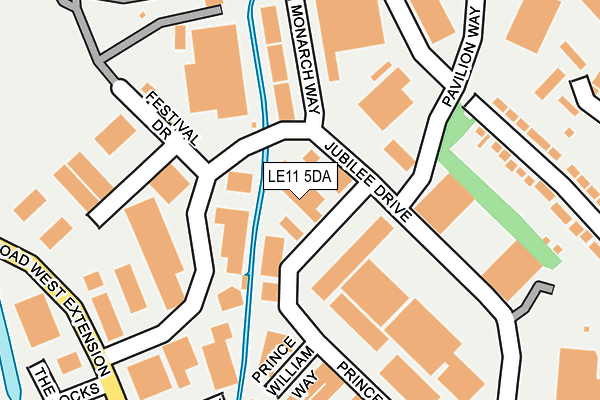 LE11 5DA map - OS OpenMap – Local (Ordnance Survey)