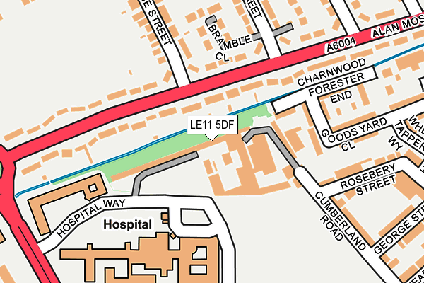 LE11 5DF map - OS OpenMap – Local (Ordnance Survey)
