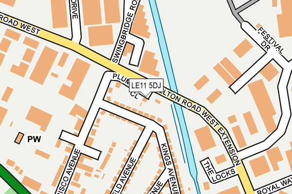 LE11 5DJ map - OS OpenMap – Local (Ordnance Survey)