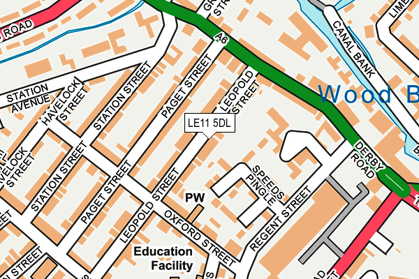 LE11 5DL map - OS OpenMap – Local (Ordnance Survey)