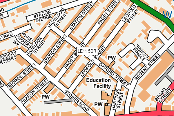 LE11 5DR map - OS OpenMap – Local (Ordnance Survey)